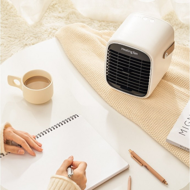 강한바람이 나오는 윈드키스 온풍기 900W 최고급 성능과 품질의 온풍기 히터, 화이트