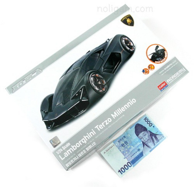 프라모델 1:24 람보르기니 테르조 밀레니오 프라모델 아카데미과학 자동차 모형, 1개