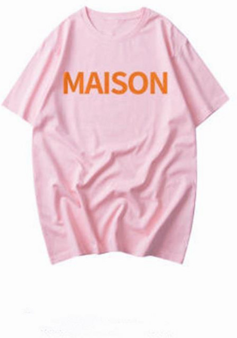 MAISON 短袖T恤, 1個, B22-粉色L 建議100-120斤