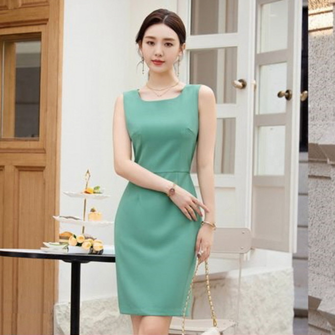 뉴욕멋쟁이 미오 스퀘어넥 민소매원피스 (55~99사이즈까지)