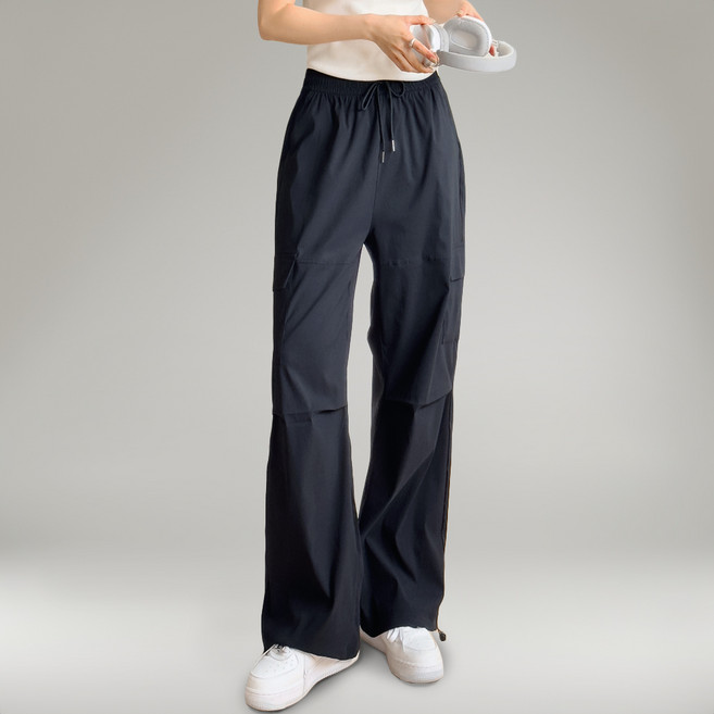 지나홈 여성 카고 스판 바지 스트링 팬츠