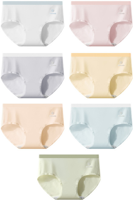 르브니 주니어팬티 7종세트 일주일 요일팬티 파스텔 순면 심리스 여아팬티