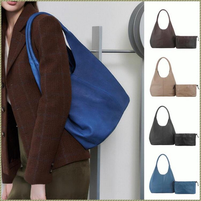 초경량 양가죽 양면 백 내장 포켓 숄더백/크로스백 우아한 핸드백 실용적인 여성 가방