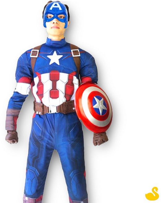 GOS 캡틴아메리카 선생님 코스튬 어른용 M 코스프레코스튬