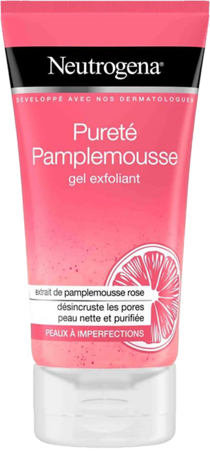 Neutrogena 露得清葡萄柚磨砂凝膠 溫和去角質 深層清潔毛孔 提亮膚色 150ml, 1個, 150mle