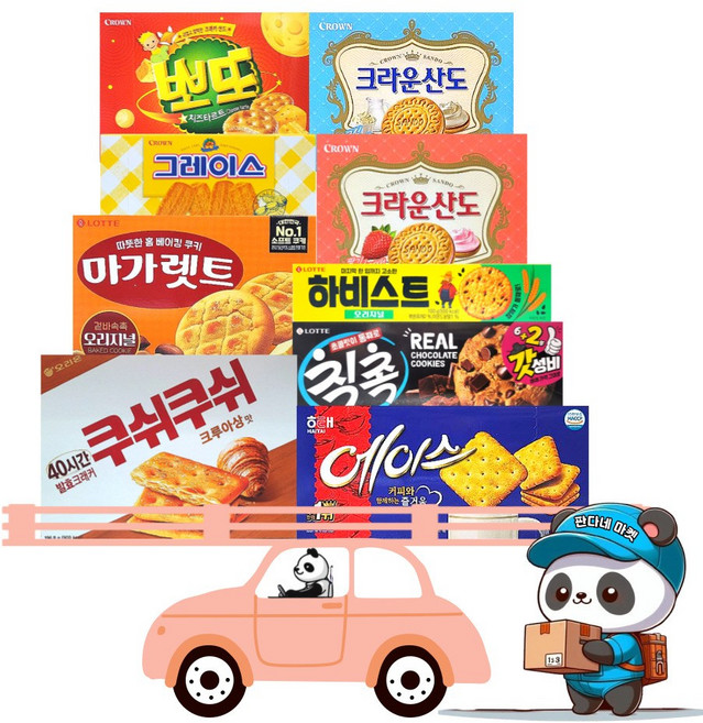 [ 판다네 마켓 ] 삼만 과자 D세트 종합 세미나 사무실 탕비실 선물 스낵 간식 행사 파티 어린이 학원 펜트리 다과, 1개