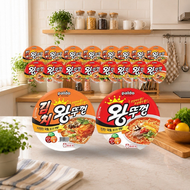 팔도 김치왕뚜껑 110g 9개 + 왕뚜껑 110g 9개
