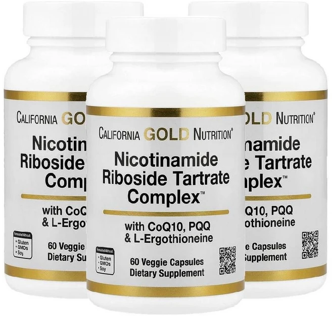 CGN NRT 니코틴아미드리보사이드 고약사 캘리포니아골드 250mg 60캡슐 3병, 3개 - 쿠팡