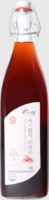 게와 멸치 양념수 요리수 1 000ml 30년전통 자연발효숙성 첨가물전혀없음 액젓, 10L, 1개