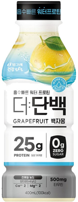 빙그레 더단백 워터프로틴 백자몽, 400ml