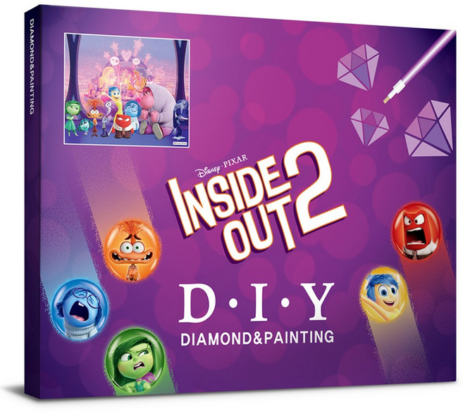 디즈니 인사이드 아웃2 보석십자수 캔버스 40x50cm DBS008, 단품, 1개