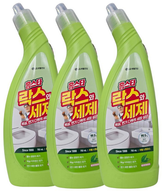 홈스타 락스와 세제 허벌시트러스, 750ml, 3개