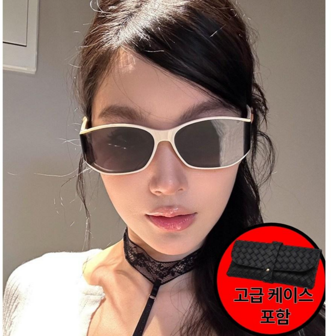 EHLIVE 긱시크 선글라스 고급 사각 프레임 바캉스 여행 안경 봄 여름