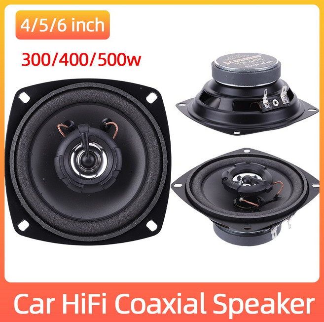 5/6 500W 차량용 4 옴 음악 HiFi 동축 스피커 인치 서브우퍼 웨이 오디오 2 400W 300W 스테레오 12V, 4 Inch