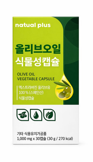 지중해 올리브오일 캡슐 피쿠알 올리브유 / 12박스구매시 올록담 올리브3 정품 1박스 증정, 1개, 60캡슐