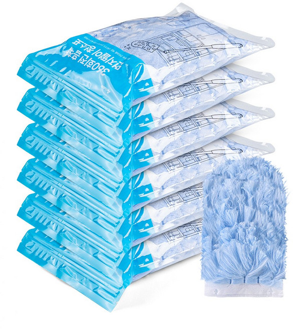 먼지털이용 정전기 청소포 양면 리필 360도 다용도 36매, 블루, 36개