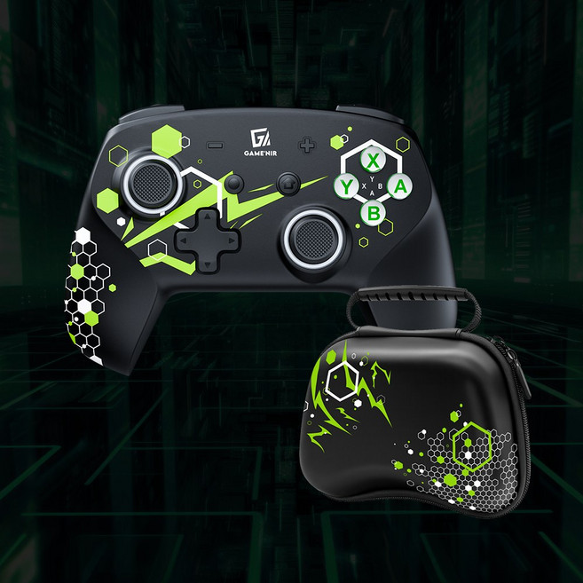 GAME'NIR 7Ds-ZAPA 翠閃特仕 霍爾搖桿無線手把，適用Switch2/1，防飄移連發背鍵遊戲控制器，附特仕收納包, 1個, 熱門現貨 |典藏組-翠閃+特仕手把包