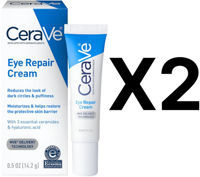 CeraVe Eye Repair Cream 세라비 아이 리페어 크림, 14.2g, 2개