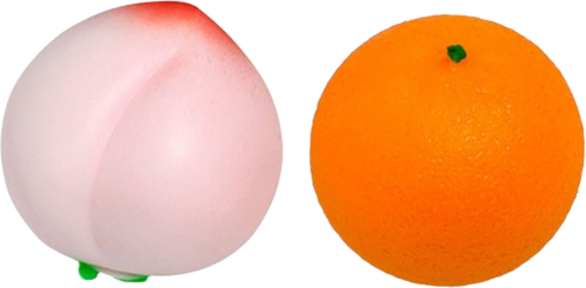 에코에듀 과일 말랑이 신상말랑이 복숭아+오렌지말랑이세트, 1세트