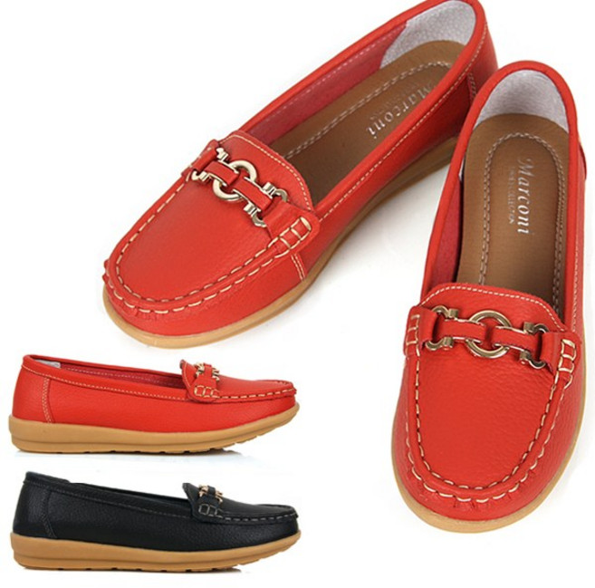 노바 발편한 천연가죽 여성로퍼 컴포트화 미끄럼방지 여자단화