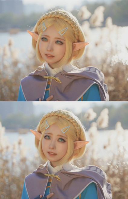 塞爾達傳說 荒野之息 王國之淚 塞爾達公主 cos 假髮, 如圖所示, 1個