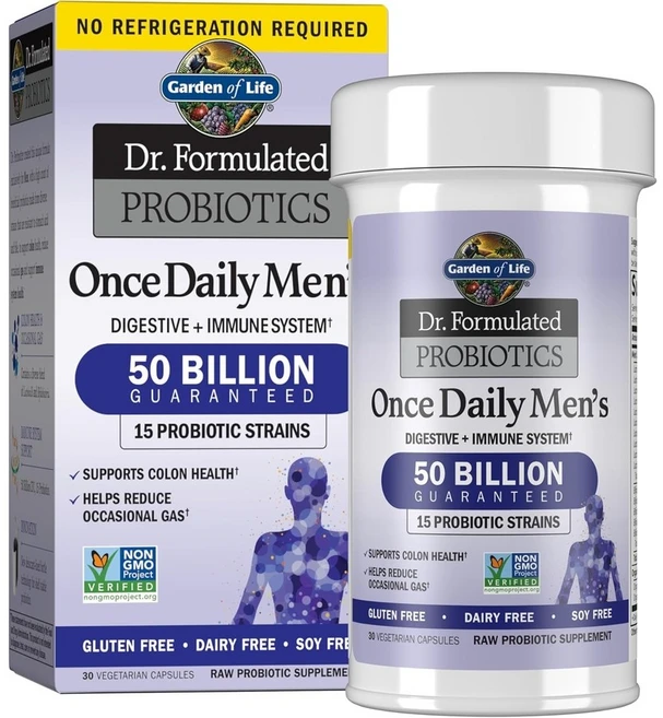 프로바이오틱스 유산균Garden of Life Probiotics for Men - Dr Formulated 50 Billion CFU Probiotic 30정, 30개입 6개 묶음 - 쿠팡