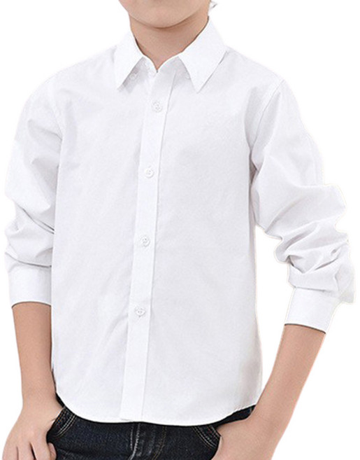兒童白襯衫 兒童襯衫 兒童短袖襯衫 男童襯衫 小孩襯衫
