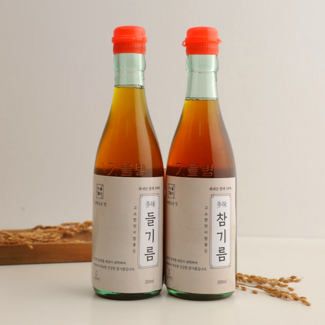 전통담아 직접 만든 고소한 국산 저온압착들기름, 300ml, 1개