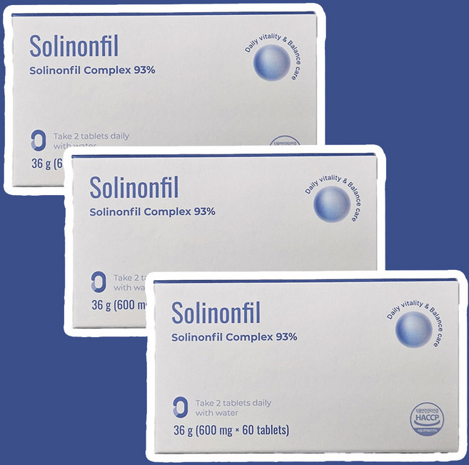 Solinonfil 솔리논필 Complex 흑마늘 블랙마카 야관문, 3박스 180정