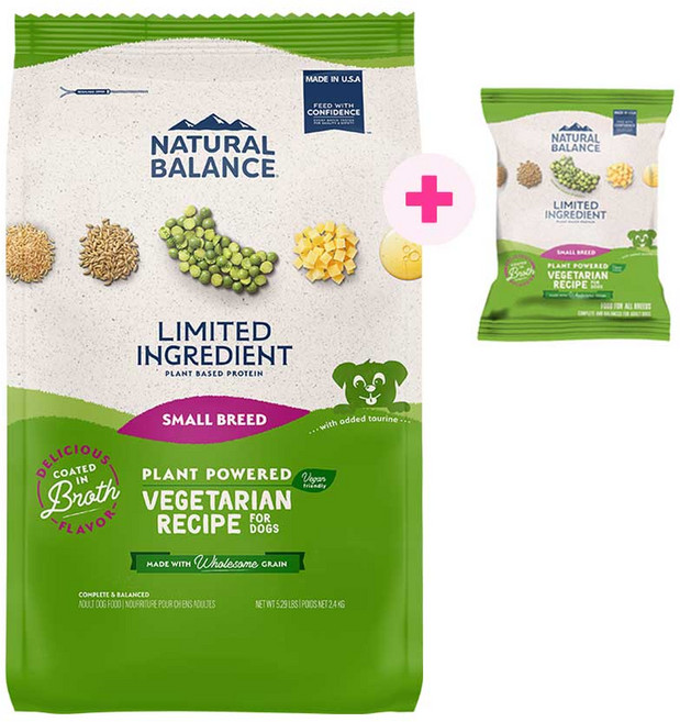 내추럴발란스 성견용 LI 야채 레시피 브로스 코팅 사료, 2.4kg, 1개, 채소