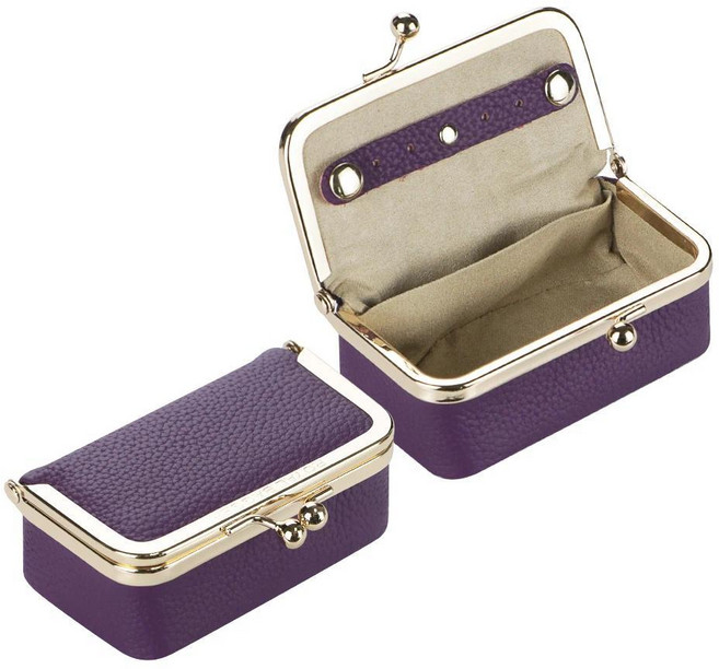 Royal Bagger 미니 리치 무늬 지갑 단색 버클 열쇠 이어폰 수납가방 일상 사용에 적합한 캐주얼 지갑 s 플랙스 블루