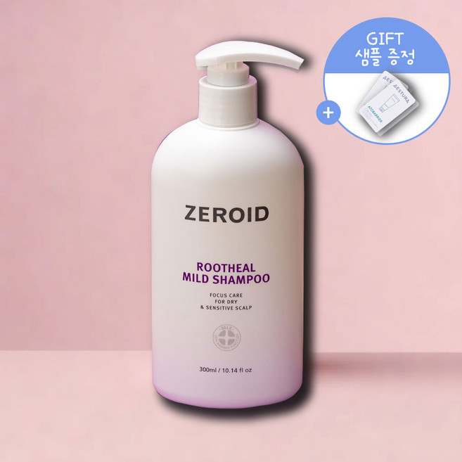 [제로이드] 루트힐 마일드 샴푸 300ml, 2개