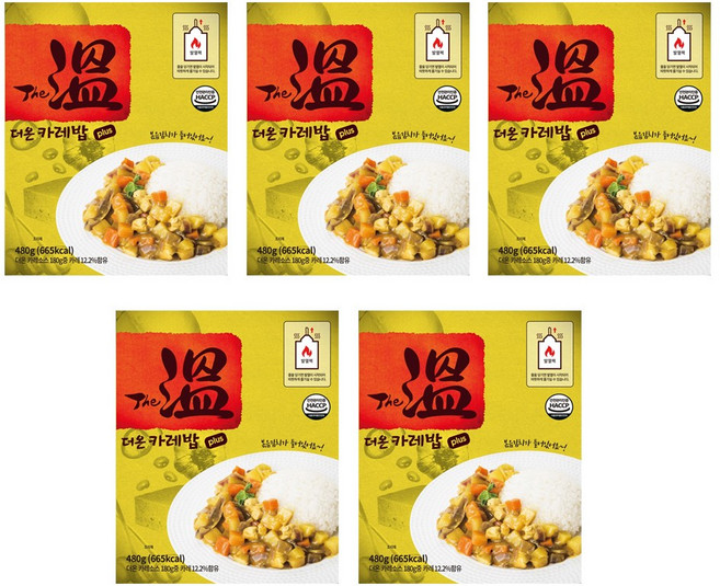 더온 카레밥 플러스, 480g, 5개