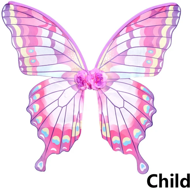 새로운 나비 날개 부활절 할로윈 다채로운 나비 요정 날개 우아한 코스프레 가장 무도회 테마 파티 장식