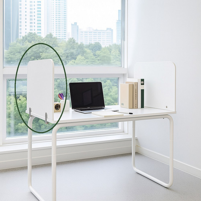 [모아미] 책상 테이블 파티션 가림막 칸막이 독서실 책상 500 600 800, 흰색 600X400, 모아미_white