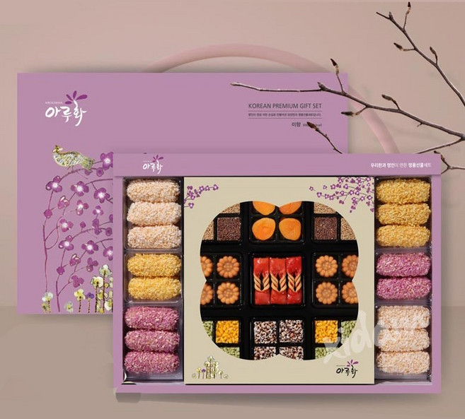 [담양한과] 프리미엄 미향 2단 한과 추석 설 명절 선물세트, 2세트, 308g