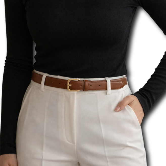우브레 슬림 여성벨트 소가죽 허리띠