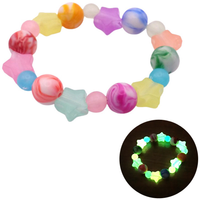 [해피메이크]야광별 우주 행성 팔찌/유아초등DIY 만들기, 1개