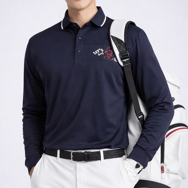 [SPM] 정품 쟌피엘A골프카라스판티 남성 긴팔 골프 골프웨어 티셔츠 상의 빅사이즈 국내제작