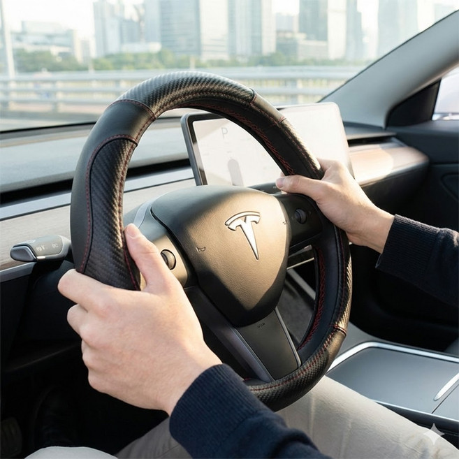 하임드 미끄럼방지 논슬립 고급형 핸들커버, 블랙