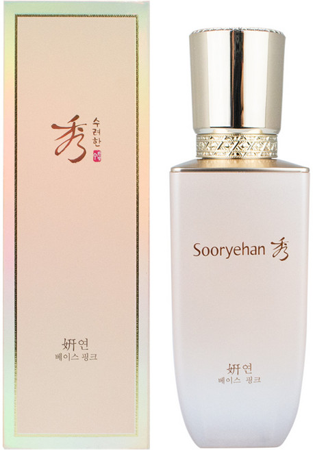 수려한 연 메이크업 베이스 35ml, 핑크, 1개