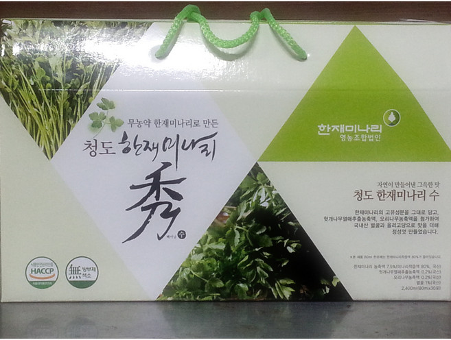 청도 한재 미나리 수 미나리즙 30팩 미나리액상차, 80ml, 30개