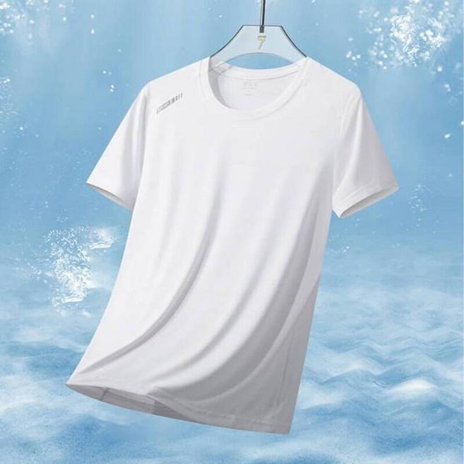 短版上衣女裝衣服大尺碼短袖瑜伽運動休閒涼感圓領T恤吸濕排汗顯瘦冰絲小香風五分袖韓版寬版透氣防曬上衣重磅厚磅t恤襯衫羽球衣