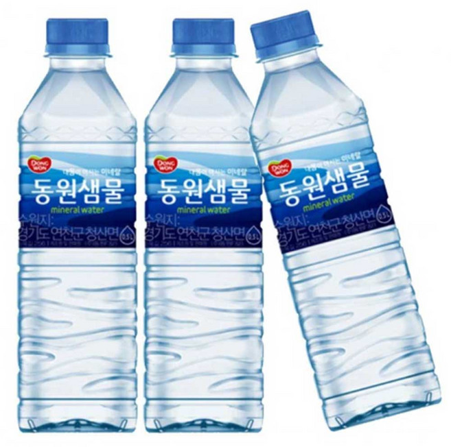 <유 무라벨 혼용발송>동원샘물 500ml 20개 2세트 (40개) 생수 암반수 미네랄워터 심층수, 40개