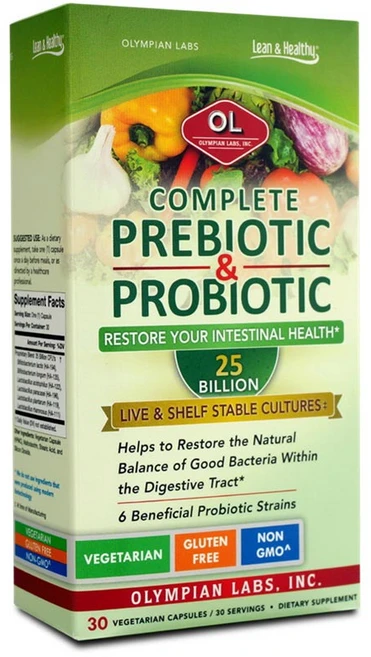 올림피안랩스 컴플리트 프리바이오틱 & 프로바이오틱 250억 유산균 베지테리안 캡슐, 30캡슐, 1개 - 쿠팡