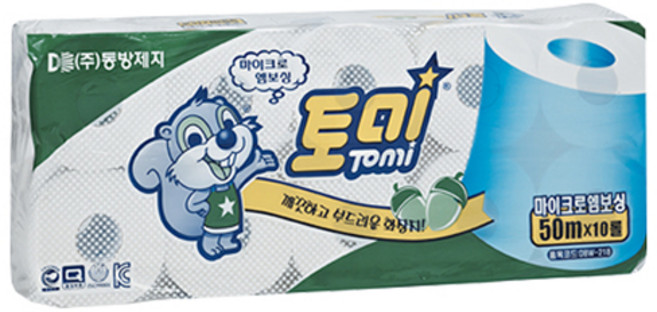 토미 마이크로 엠보싱 두루마리 화장지 2겹 50m 100롤, 10개, 10롤