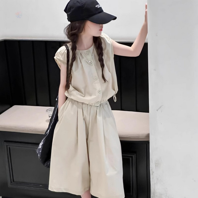 키즈목마 여아 반팔 민소매 투피스 상하복 주니어 치마바지 밴딩바지 346