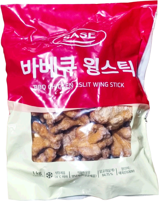 사세통상 바비큐 윙스틱 1kg 냉동 닭날개 업소용, 1개