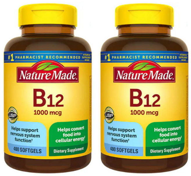 네이처메이드 비타민 B12 1000mcg, 2개, 400정, 400정