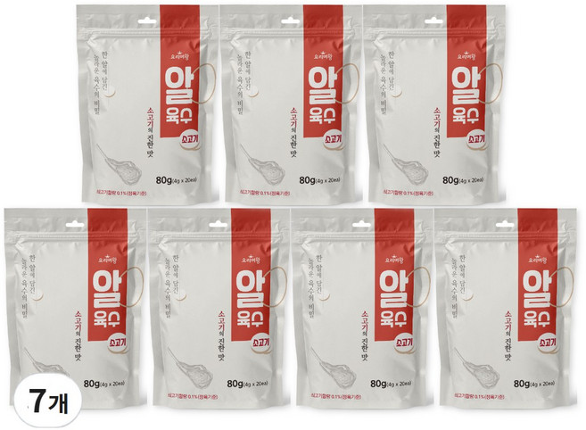 [요리여왕] 프리미엄 알육수 소고기 (총 140알), 7개, 80g